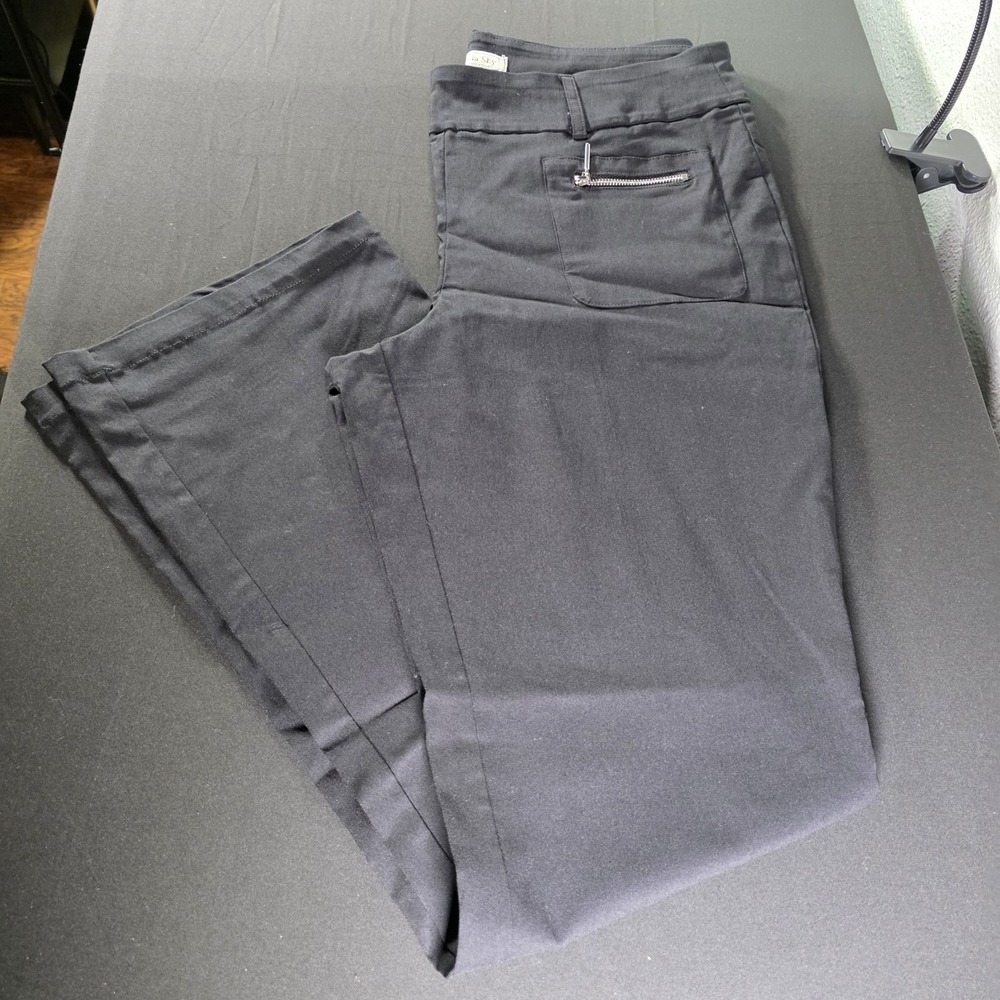 Olivia Sky  Women's  Pull On Stretch Black Dress Pants, Size L‎